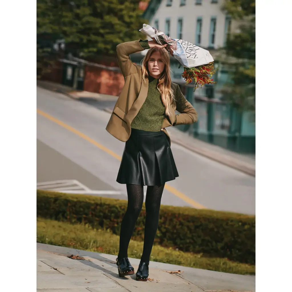 casual mini skirt outfit idea from walmart