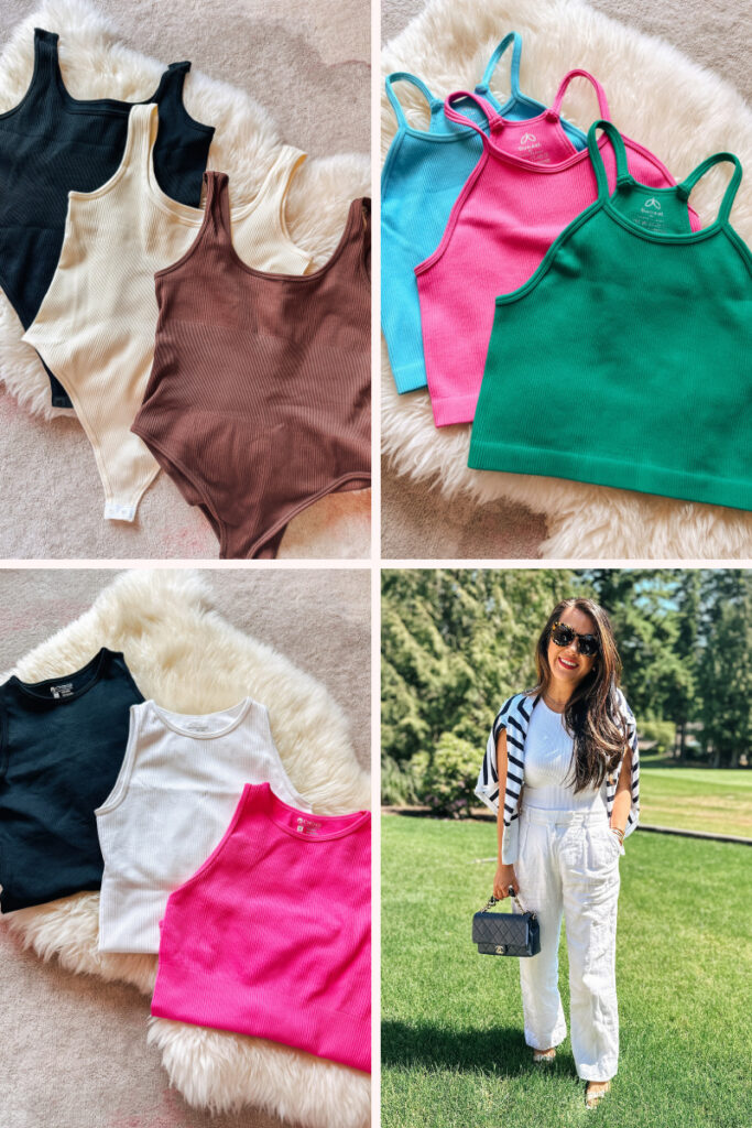 athleisure tanks for moms