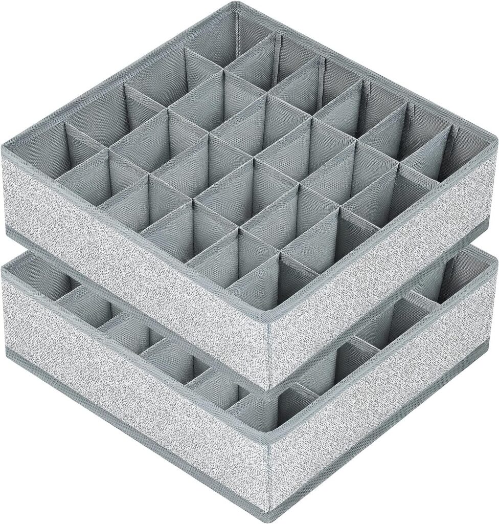 divided storage boxes for bra storage