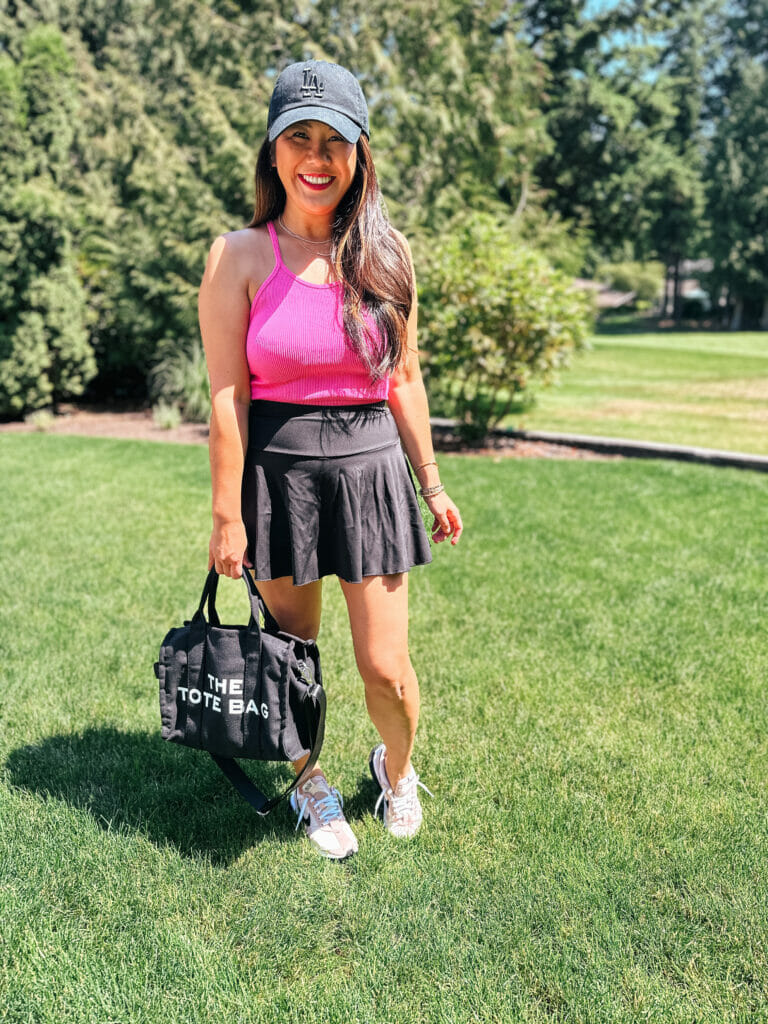 mom athleisure wear skirt
