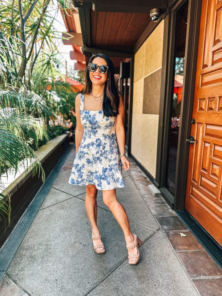 floral dress to wear for wine tasting